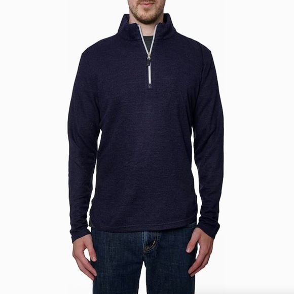 Robert Graham Eggleston 1/4 Zip Pullover Purple Blue Men’s Size Medium NWT - Picture 1 of 13